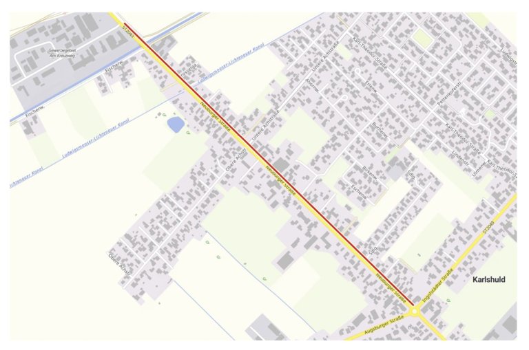 Straßensperrung Neuburger Straße Straßensperrung Neuburger Straße