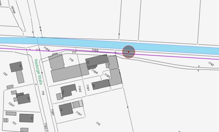 Sperrung Feldweg an der Ach - Richtung Kläranlage